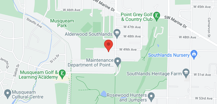 map of 3662 W 49TH AVENUE